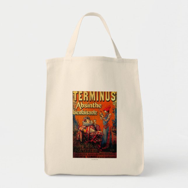 Terminus Absinthe Vintag PosterEurope Tragetasche (Vorne)