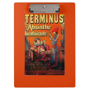 Terminus Absinthe Vintage Poster Europa Klemmbrett