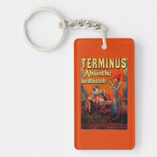 Terminus Absinthe Vintage Poster Europa Schlüsselanhänger