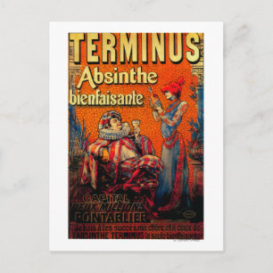 Terminus Absinthe Vintage PosterEuropa Postkarte