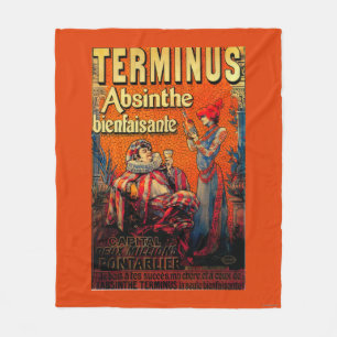 Terminus-Wermut Vintages PosterEurope Fleecedecke