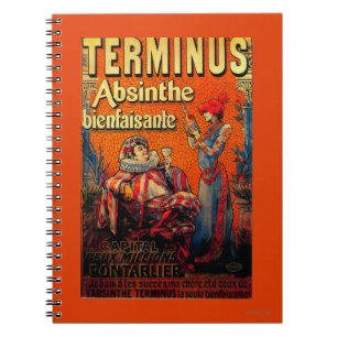 Terminus-Wermut Vintages PosterEurope Notizblock