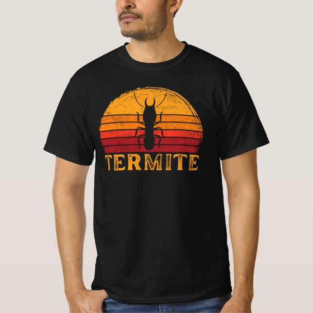 Termite Vintag Retro Sunset Silhouette T-Shirt (Vorderseite)
