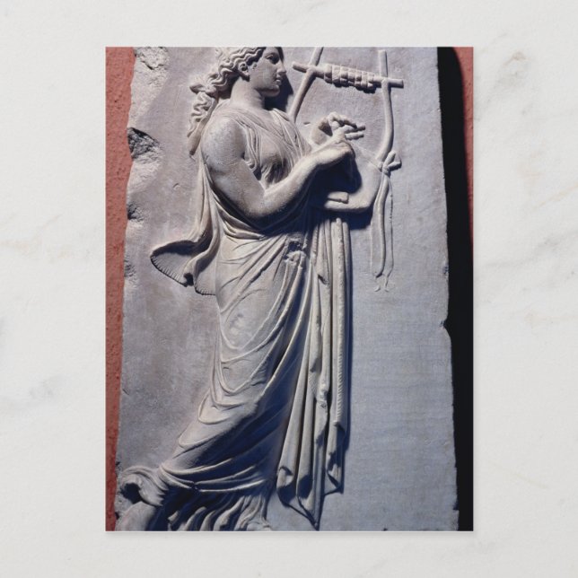 Terpsichore, das Muse des Tanzens und des Liedes Postkarte (Vorderseite)