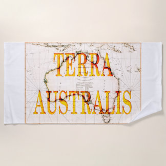 Terra Australis Karte 1814 Strandtuch