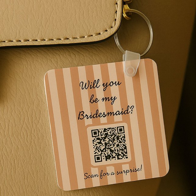 Terra Cotta Bridesmaid Vorschlag Foto Bag Charm Schlüsselanhänger (Von Creator hochgeladen)