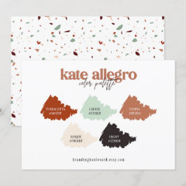 Terra Cotta Burnt Sienna Farbpalettenkarte Beige F Einladung