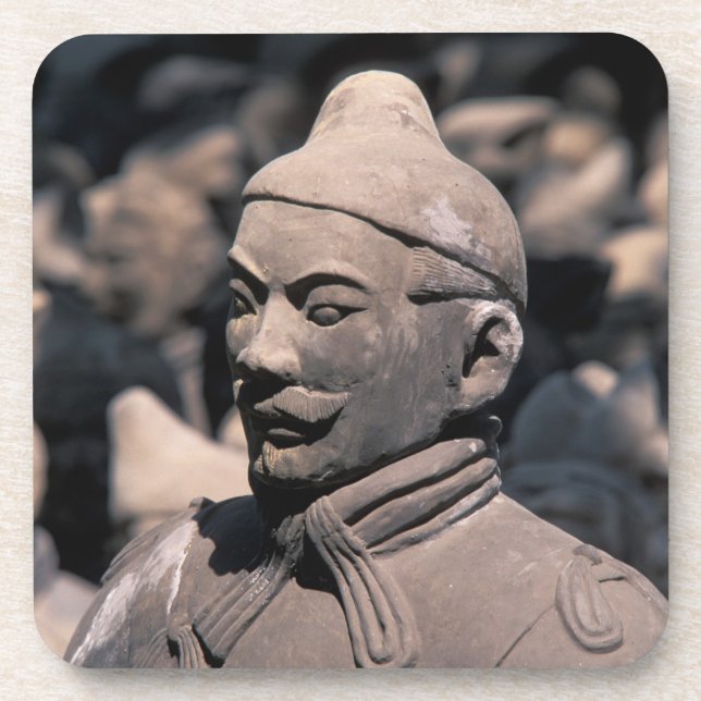 Terra Cotta-Krieger in Kaiser Qin Shihuangs 2 Untersetzer (Vorderseite)