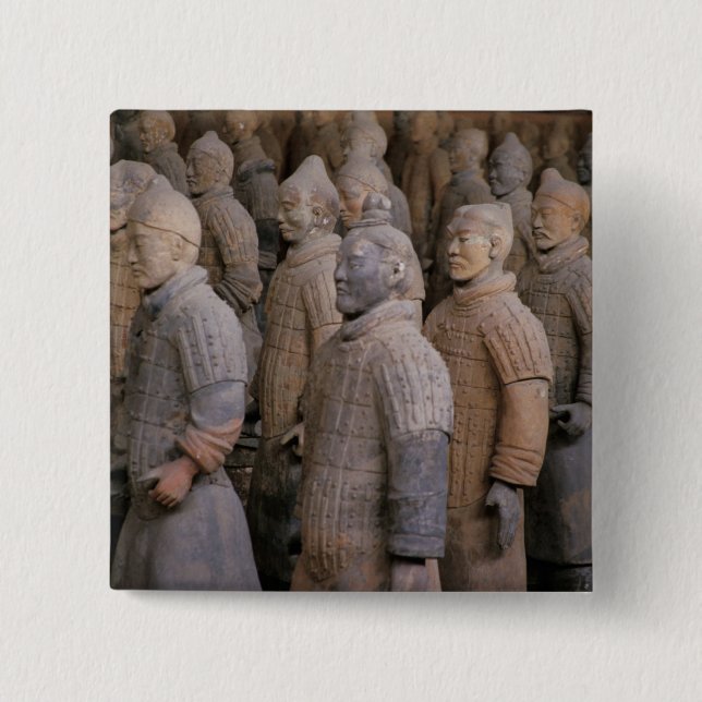 Terra Cotta-Krieger in Kaiser Qin Shihuangs Button (Vorderseite)