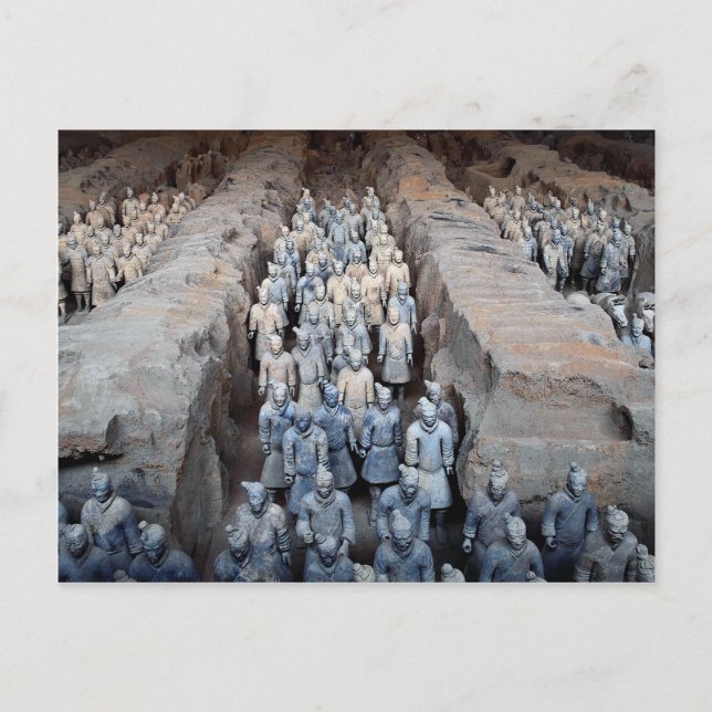 Terra-cotta-Krieger, Xi'an, China Postkarte (Vorderseite)