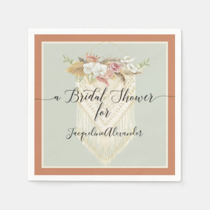 Terra Cotta Pampas Grass Blumengrün Bridal Serviette