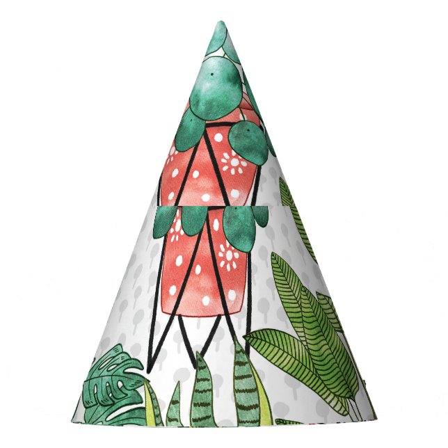 Terra Cotta Pflanze Pots Pattern. Partyhütchen (Vorderseite)