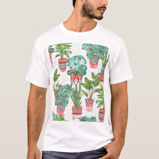 Terra Cotta Pflanze Pots Pattern. T-Shirt