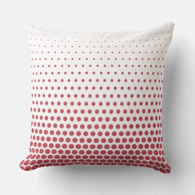 Terra Cotta Polka Dots Modern White Kissen (Vorderseite)