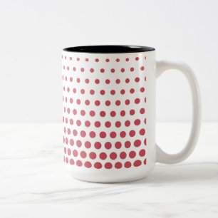 Terra Cotta Polka Dots Modern White Zweifarbige Tasse
