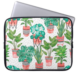 Terra cotta Pots Pflanze Aqua House Nahtlos Laptopschutzhülle