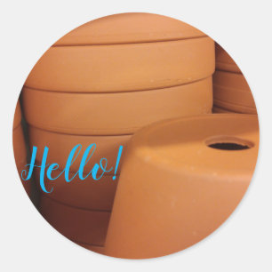 Terra Cotta Pots Runder Aufkleber