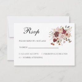 Terra Cotta RSVP card Karte