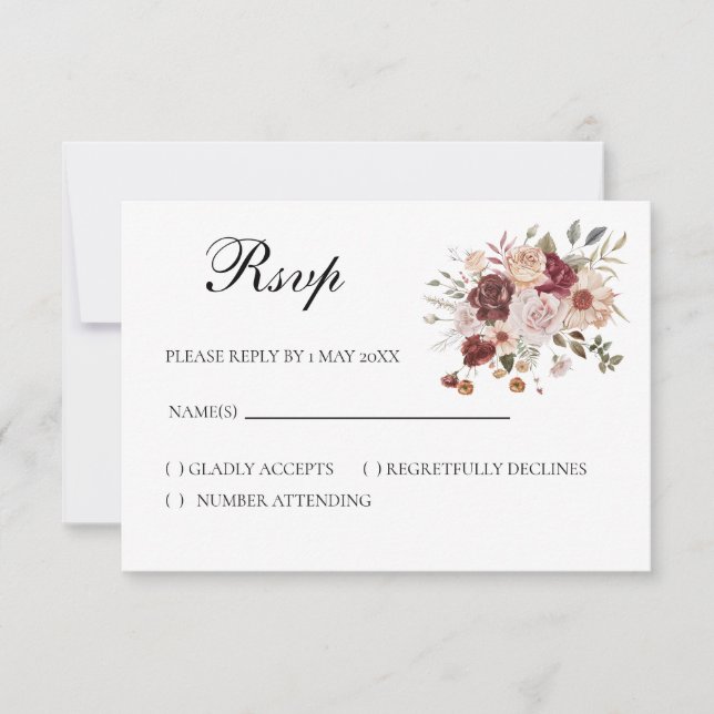 Terra Cotta RSVP card Karte (Vorderseite)