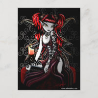 Terra Darkness Fire Fairy Postcard