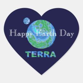 Terra Earth Art Happy Earth Day Stickers