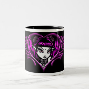 Terra-heißes Rosa Valentins TagesLiebe-Tasse Zweifarbige Tasse