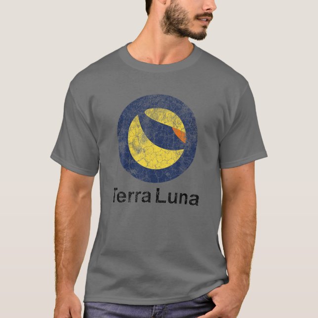 Terra LUNA Crypto Distresses Logo T-Shirt (Vorderseite)