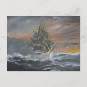 Terra Nova dringt in die wilde Gale Dawn Postkarte