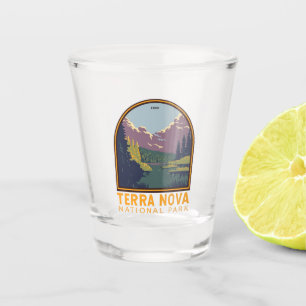 Terra Nova Nationalpark Kanada Reise Kunst Vintage Schnapsglas