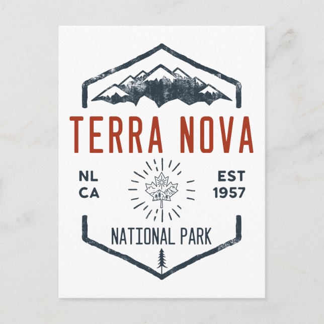 Terra Nova Nationalpark Kanada Vintag erschüttert Postkarte (Vorderseite)