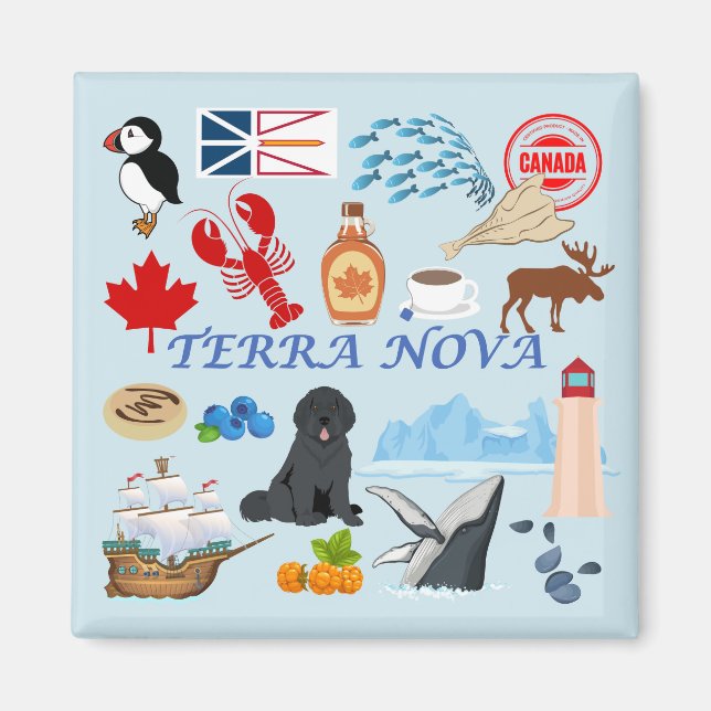 Terra Nova Newfundland Magnet (Vorne)