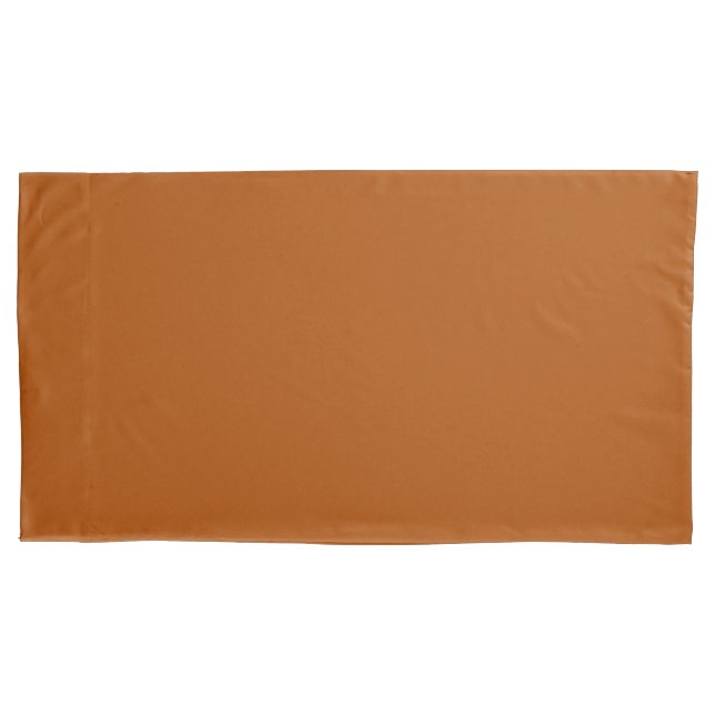 Terra Sienna Brown Farbe leicht anpassen Kissenbezug (Vorderseite-Links)