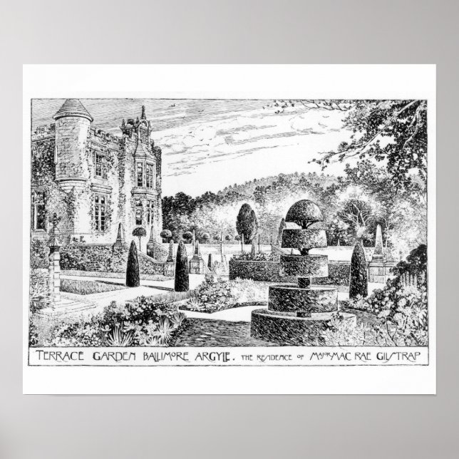 Terrace Garden Ballimore, Raute von Thomas Maws Poster (Vorne)