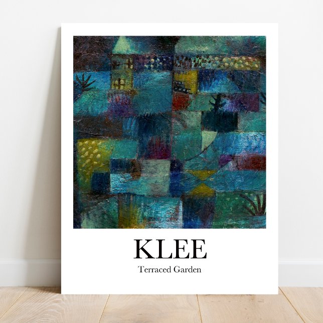 Terraced Garden von Paul Klee Poster (Klee's Terraced Garden: Geometric Dream - Museum-quality poster)
