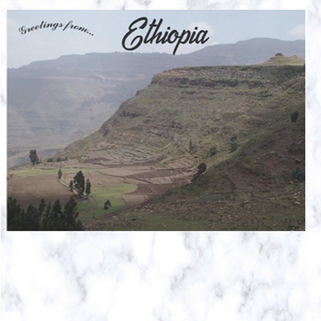 Terraced Ridge in der Nähe von Lalibela Äthiopien  Postkarte (Von Creator hochgeladen)