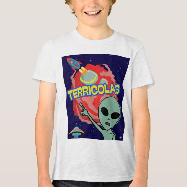 Terracolas - Alien-Angst vor Menschen Tri-Blend Shirt (Vorderseite)