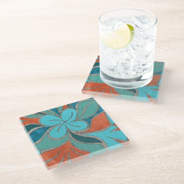 Terracool Bloom Schreibtisch-Organizer Glasuntersetzer (Schrägansicht)