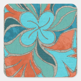 Terracool Bloom Schreibtisch-Organizer Quadratischer Aufkleber