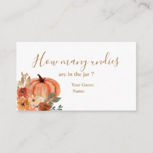 Terracota Pumpkin-Brautparty Wie viele Unheime Begleitkarte