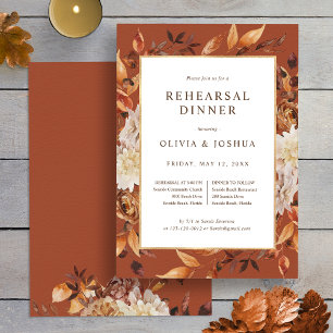 Terracott Hochzeitsprobe-Dinner-Einladung Einladung