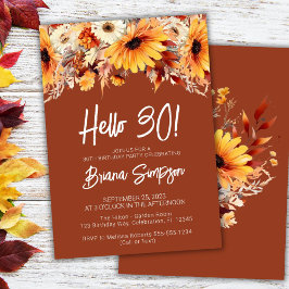 Terracotta 30. Geburtstag Herbst Einladung