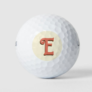 Terracotta 3D Modern Initial Letter   Elfenbein Golfball