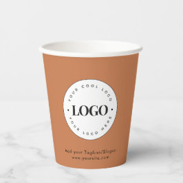 Terracotta Add Custom Business Company Logo Party Pappbecher