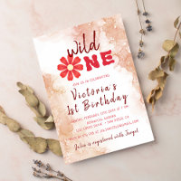 Terracotta Alcohol Tinte Wildblume Foto Geburtstag