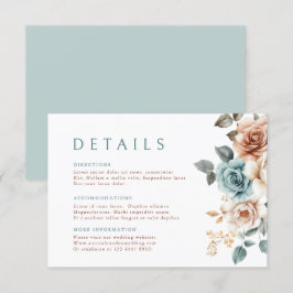 Terracotta Aquamarin Neutral Watercolor Florenz Begleitkarte