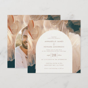 Terracotta aquamarine Malerische Moderne Bogen 1 F Save The Date