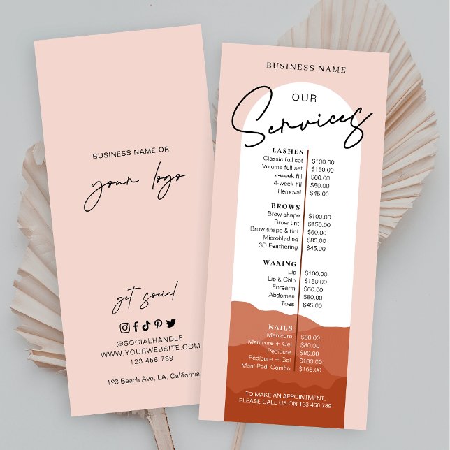 Terracotta Arch Bohemische Logos Nägel Wellness-Ce Werbekarte (Von Creator hochgeladen)