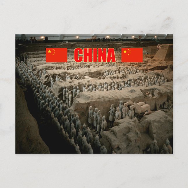 Terracotta Army China - Pro Foto Postkarte (Vorderseite)