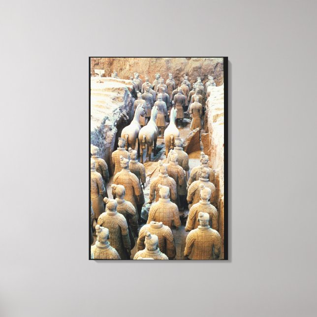 Terracotta Army, Qin Dynasty, 210 v. Chr. Leinwanddruck (Vorderseite)