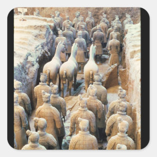 Terracotta Army, Qin Dynasty, 210 v. Chr. Quadratischer Aufkleber